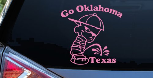 Go Oklahoma Pee on Texas Car or Truck Window Decal Sticker