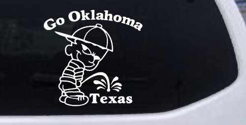 Go Oklahoma Pee on Texas Car or Truck Window Decal Sticker