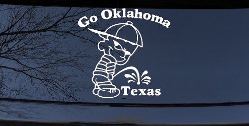 Go Oklahoma Pee on Texas Car or Truck Window Decal Sticker