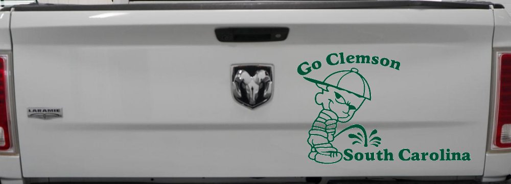 Go Clemson Pee on South Carolina Car or Truck Window Decal Sticker