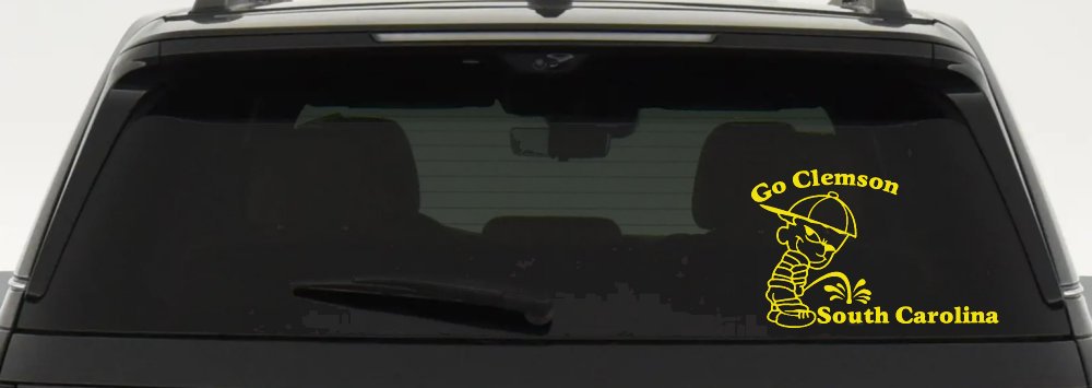 Go Clemson Pee on South Carolina Car or Truck Window Decal Sticker