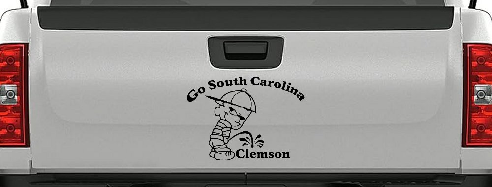 Go South Carolina Pee on Clemson Car or Truck Window Decal Sticker