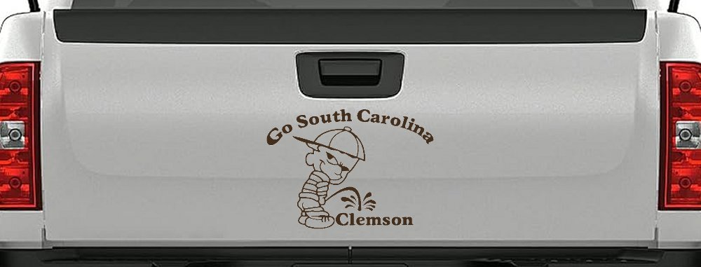 Go South Carolina Pee on Clemson Car or Truck Window Decal Sticker