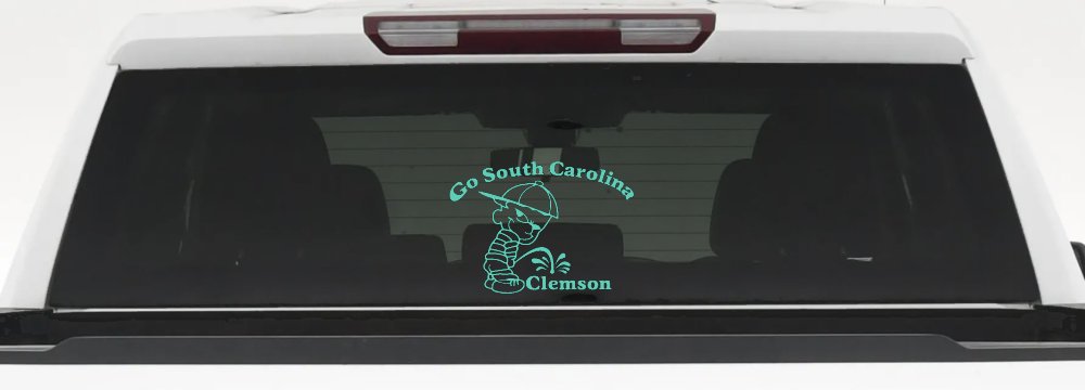 Go South Carolina Pee on Clemson Car or Truck Window Decal Sticker