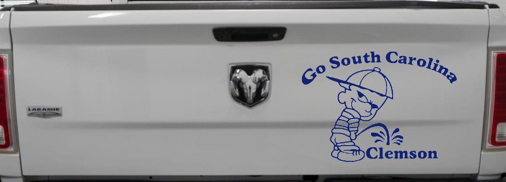 Go South Carolina Pee on Clemson Car or Truck Window Decal Sticker