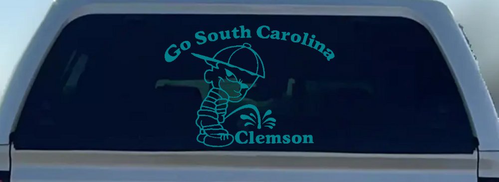 Go South Carolina Pee on Clemson Car or Truck Window Decal Sticker