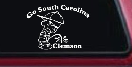 Go South Carolina Pee on Clemson Car or Truck Window Decal Sticker