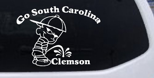 Go South Carolina Pee on Clemson Car or Truck Window Decal Sticker
