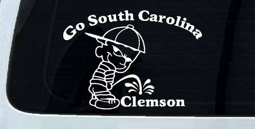 Go South Carolina Pee on Clemson Car or Truck Window Decal Sticker
