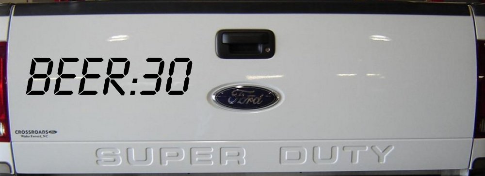 Beer: 30 Car or Truck Window Decal Sticker (Black)