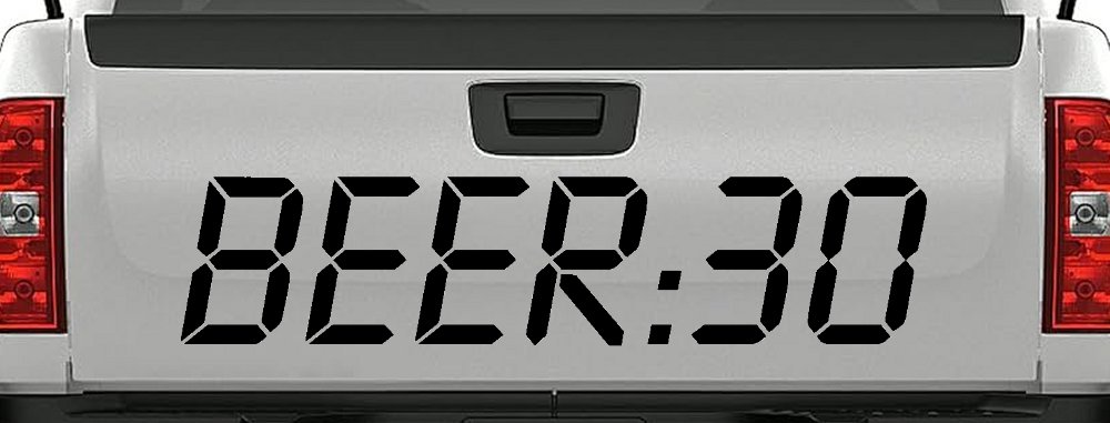 Beer: 30 Car or Truck Window Decal Sticker (Black)