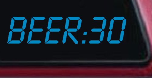 Beer: 30 Car or Truck Window Decal Sticker (Blue)