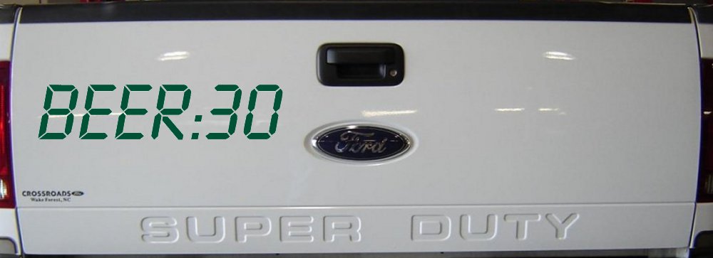 Beer: 30 Car or Truck Window Decal Sticker (Dark Green)
