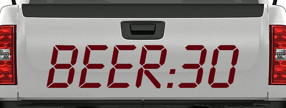 Beer: 30 Car or Truck Window Decal Sticker (Purple Red)