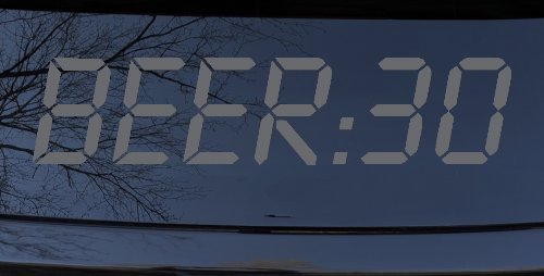 Beer: 30 Car or Truck Window Decal Sticker (Silver)