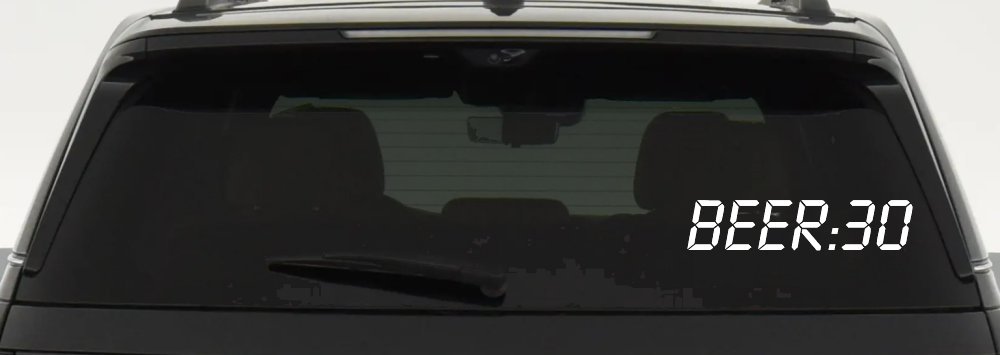 Beer 30 Car Truck Window Vinyl Decal Sticker Fun Auto Graphic (White)