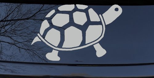 Turtle Car or Truck Window Vinyl Decal Sticker (Light Gray)