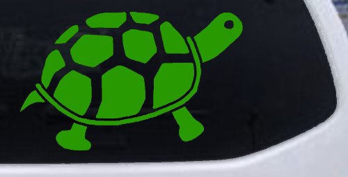 Turtle Car or Truck Window Decal Sticker (Lime)