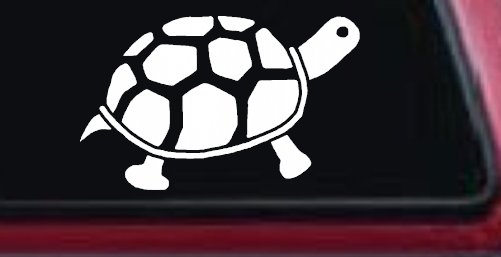 Turtle Car or Truck Window Decal Sticker (White)
