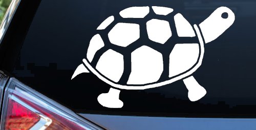 Turtle Car or Truck Window Vinyl Decal Sticker (White)