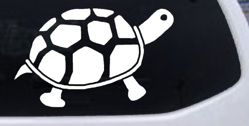 Turtle Car or Truck Window Vinyl Decal Sticker (White)