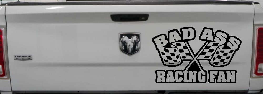 Bad Ass Racing Fan Car or Truck Window Decal Sticker