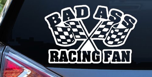 Bad Ass Racing Fan Car or Truck Window Decal Sticker
