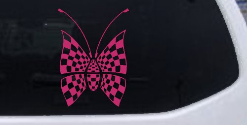 Race Flag Butterfly Butterflies Car or Truck Window Decal Sticker