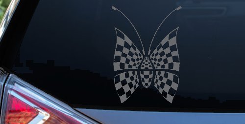 Race Flag Butterfly Butterflies Car or Truck Window Decal Sticker