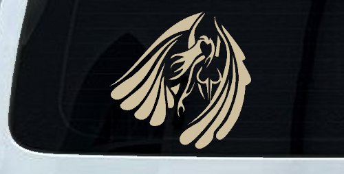 Tribal Angel Christian Biker Car or Truck Window Decal Sticker (Desert Sand)
