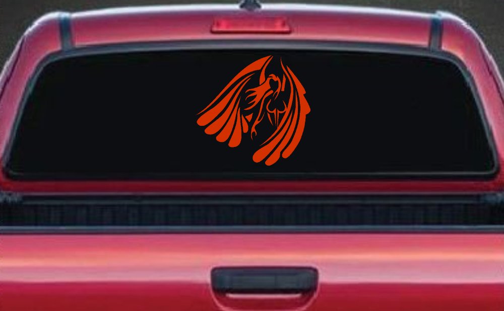 Tribal Angel Christian Biker Car or Truck Window Decal Sticker