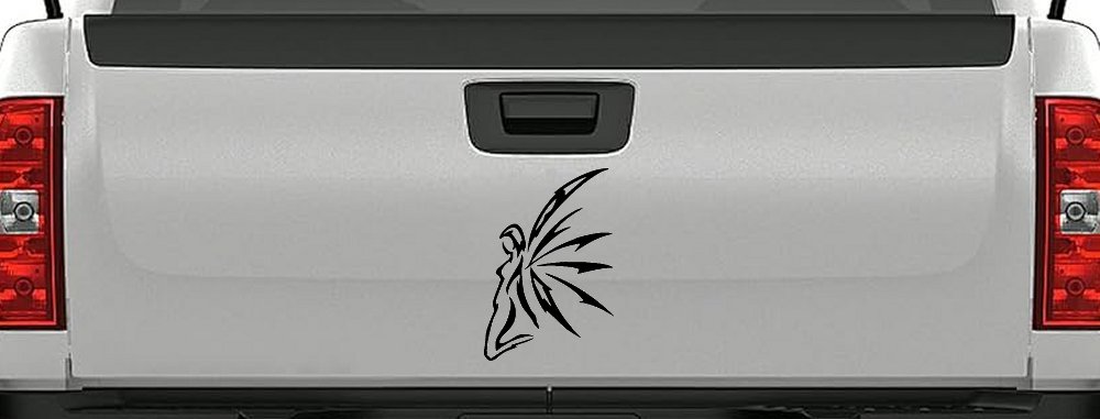 Tribal Fairy Car or Truck Window Decal Sticker (Black)