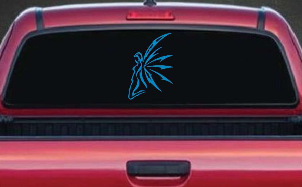 Tribal Fairy Car or Truck Window Decal Sticker (Blue)