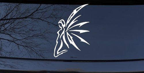 Tribal Fairy Car or Truck Window Decal Sticker (White)