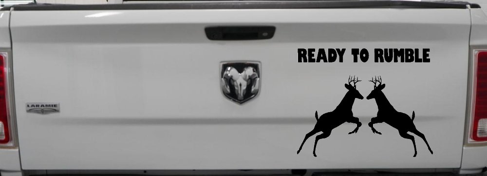 Bucks Fighting Hunting Car or Truck Window Decal Sticker