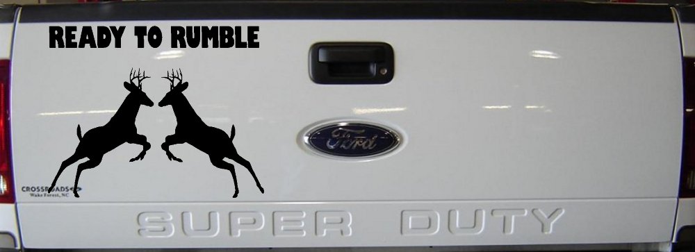 Bucks Fighting Hunting Car or Truck Window Decal Sticker