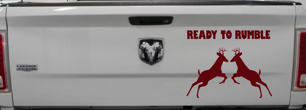 Bucks Fighting Hunting Car or Truck Window Decal Sticker