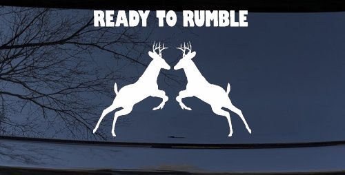 Bucks Fighting Hunting Car or Truck Window Decal Sticker