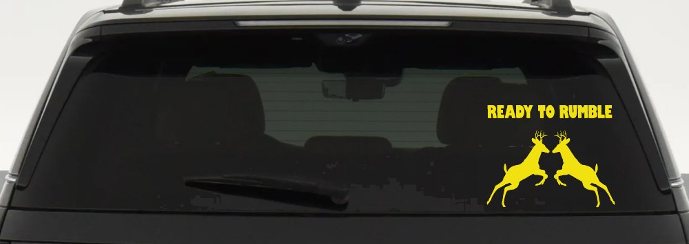 Bucks Fighting Hunting Car or Truck Window Decal Sticker