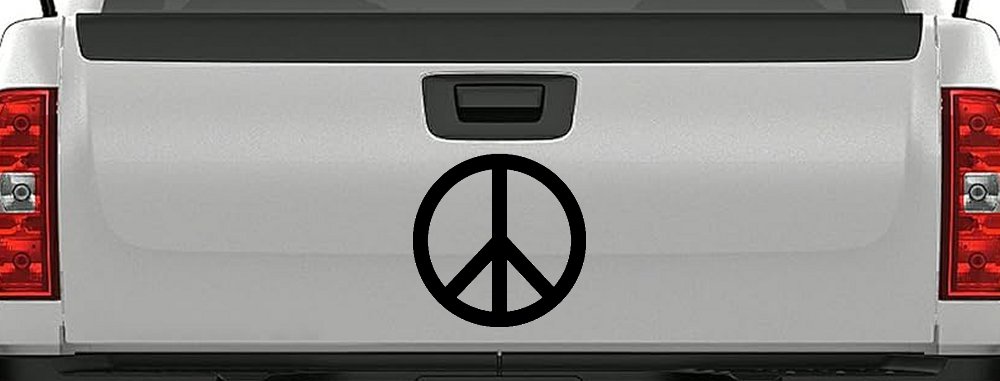 Peace Sign Symbol Car or Truck Window Decal Sticker (Black)