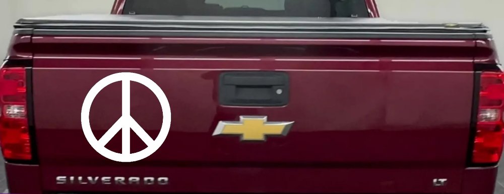 Peace Sign Symbol Car or Truck Window Decal Sticker