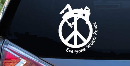 Everyone Wants Peace Car or Truck Window Decal Sticker