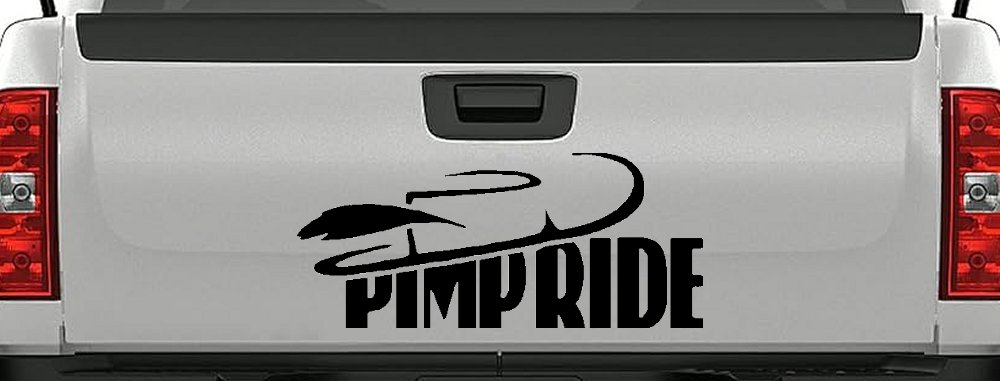 Pimp Ride with Hat Car or Truck Window Decal Sticker