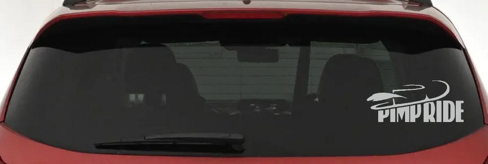 Pimp Ride with Hat Car or Truck Window Decal Sticker
