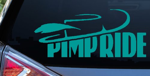 Pimp Ride with Hat Car or Truck Window Decal Sticker