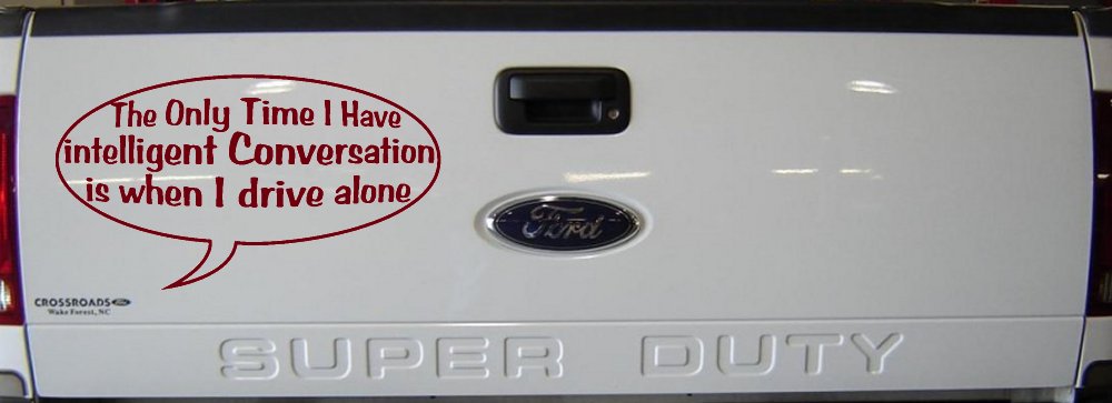 Intelligent Conversation Funny Driving Car or Truck Window Decal Sticker (Burgundy)