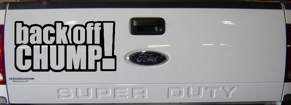 Back Off Chump Car or Truck Window Decal Sticker