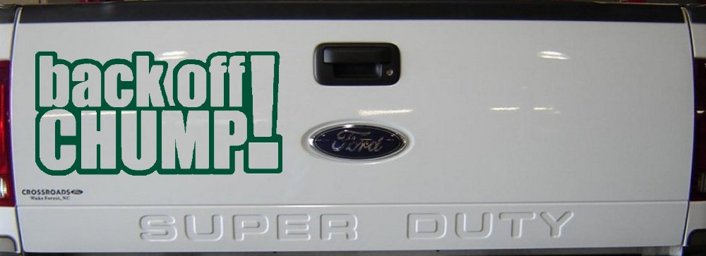 Back Off Chump Car or Truck Window Decal Sticker