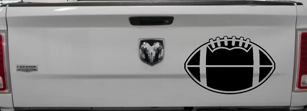 Football Sports Car or Truck Window Decal Sticker (Black)