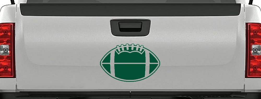 Football Sports Car or Truck Window Decal Sticker (Dark Green)